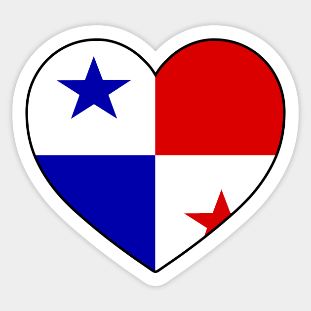 Heart - Panama Sticker by Tridaak
